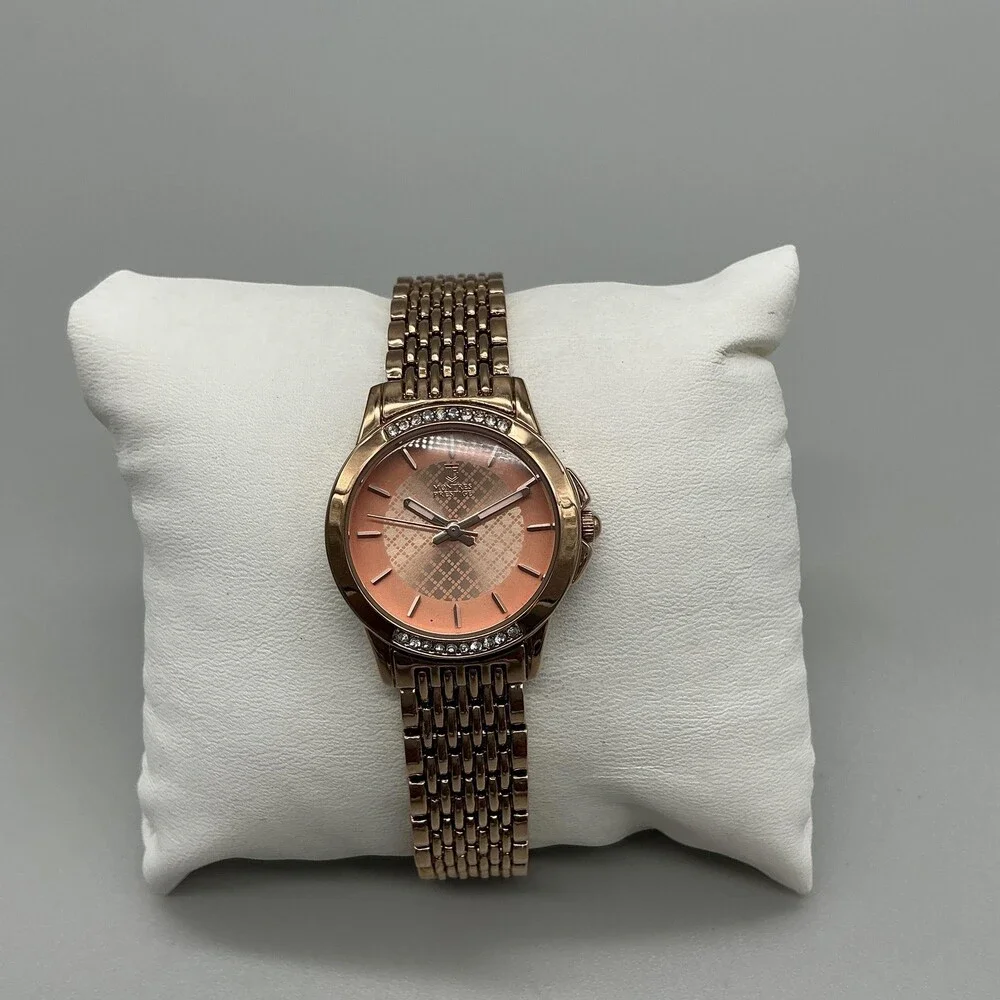 Montres Prestige Womens Watch 28mm Rose Gold Dial Gold Bracelet MPW-0216 8.5